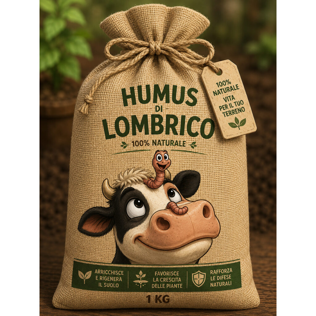 Humus di Lombrico da letame 100% Bovino Puro